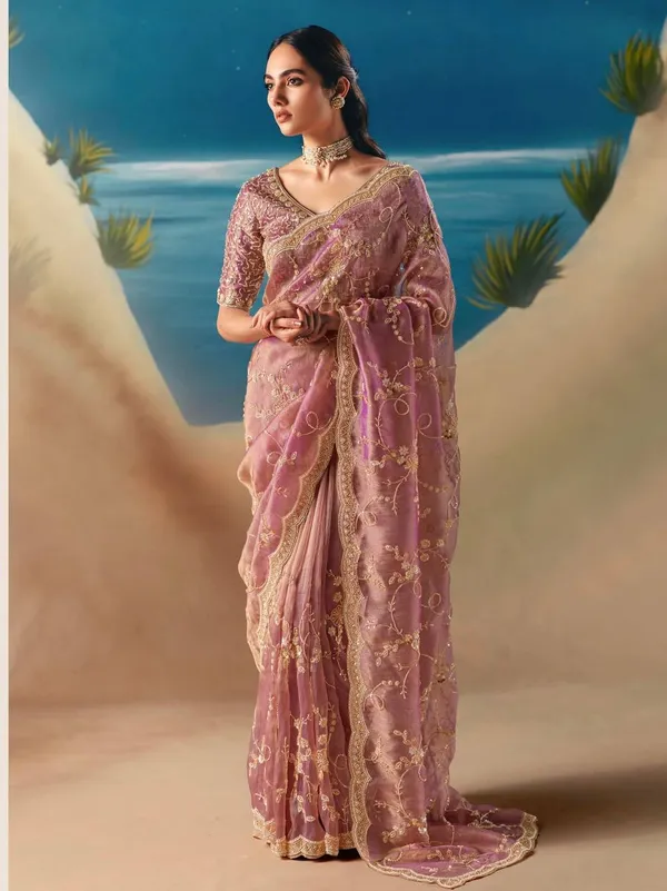 Fendy_Silk_Beaded_Sequin_Designer_Saree_Blouse_