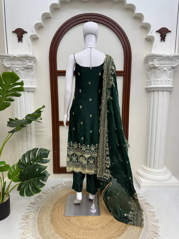 Fendy_Silk_Designer_Anarkali_Set_with_Thread_Sequence_Work_and_Lace_Green