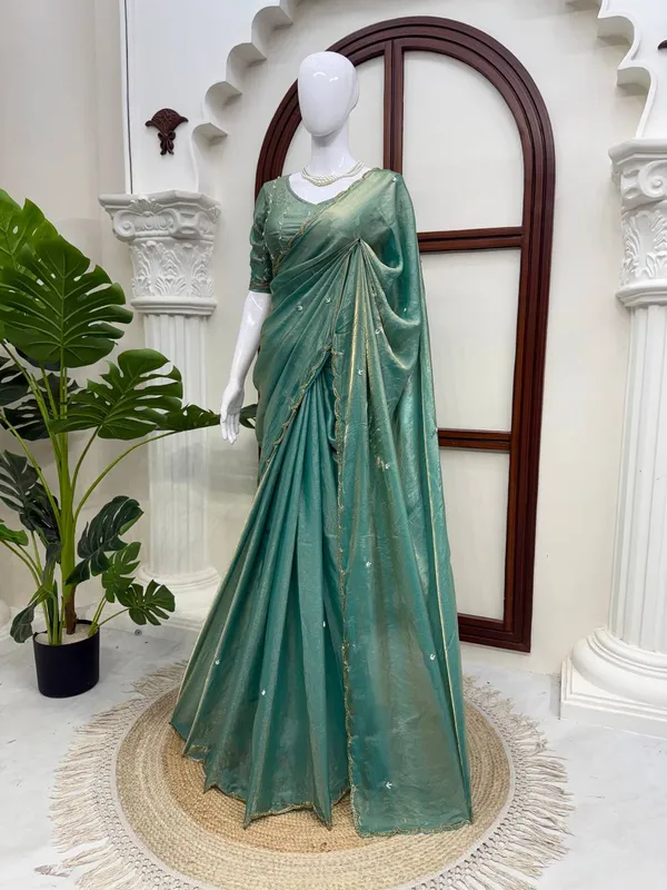Fendy_Silk_Green_Saree