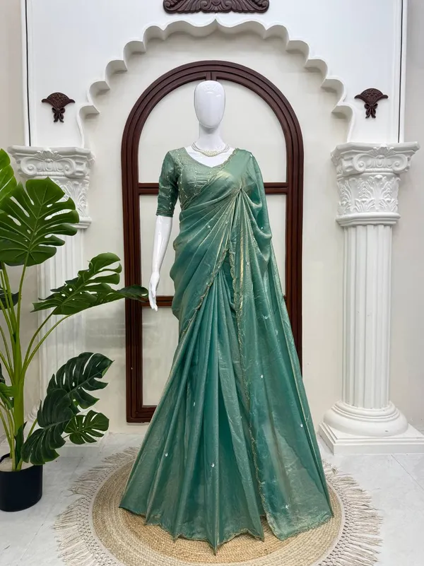 Fendy_Silk_Green_Saree