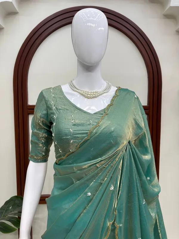 Fendy_Silk_Green_Saree