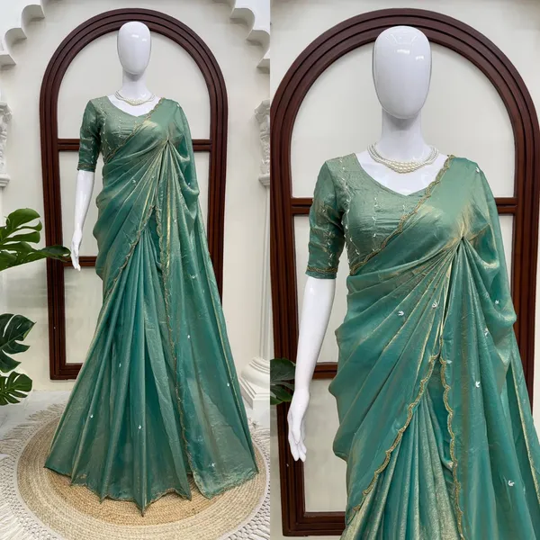 Fendy_Silk_Green_Saree