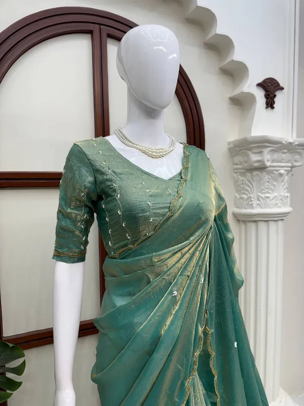 Fendy_Silk_Green_Saree