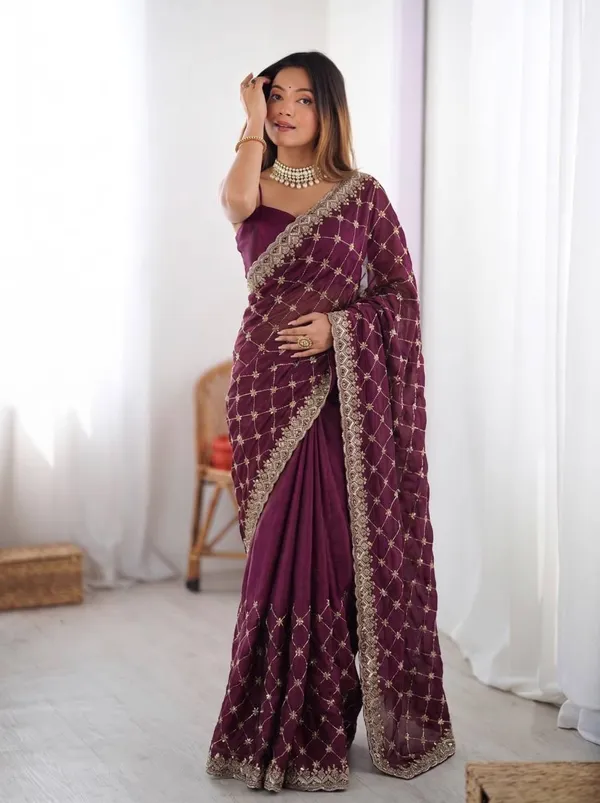 Fendy_Silk__Heavy_Beds_Work_Saree_Maroon