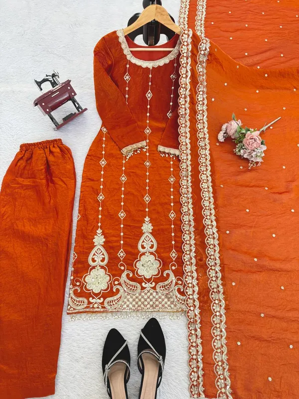 Fendy_silk_Orange_Set