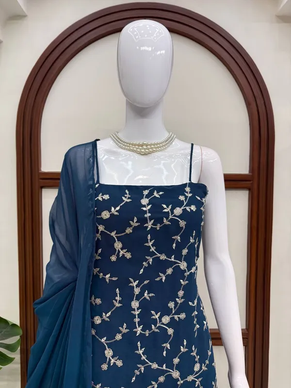 Flux_Georgette_Brown_Set_Navy_Blue