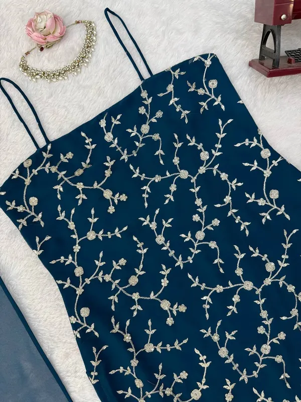 Flux_Georgette_Brown_Set_Navy_Blue
