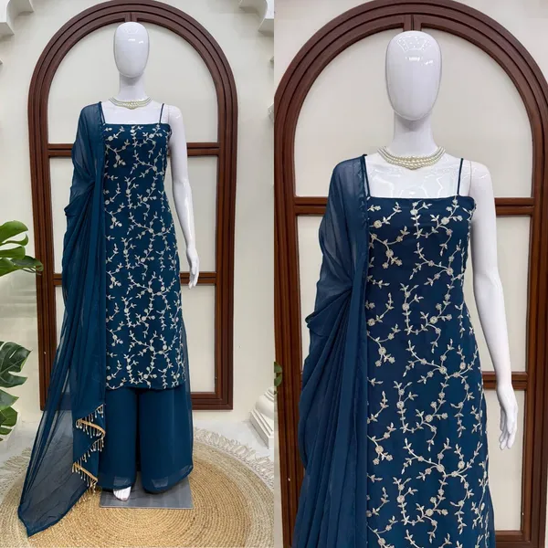 Flux_Georgette_Brown_Set_Navy_Blue