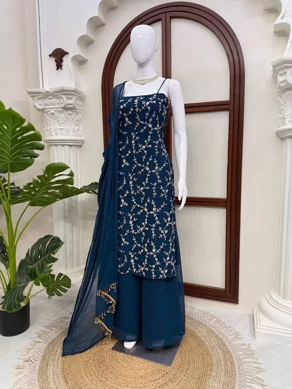 Flux_Georgette_Brown_Set_Navy_Blue