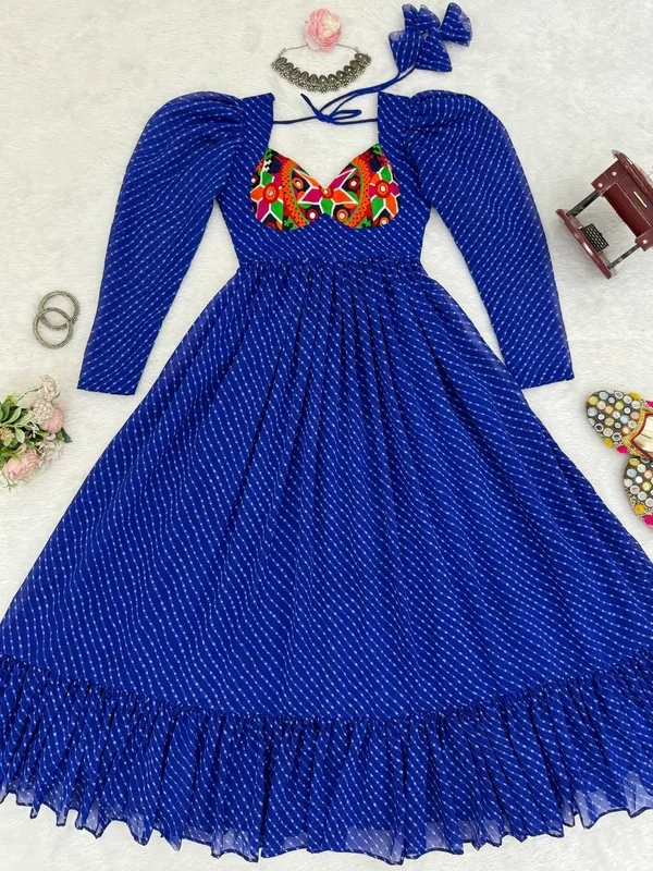 Georgette_Designer_Gown_with_Digital_Print_Chain_Stitch_Work_and_Tassels