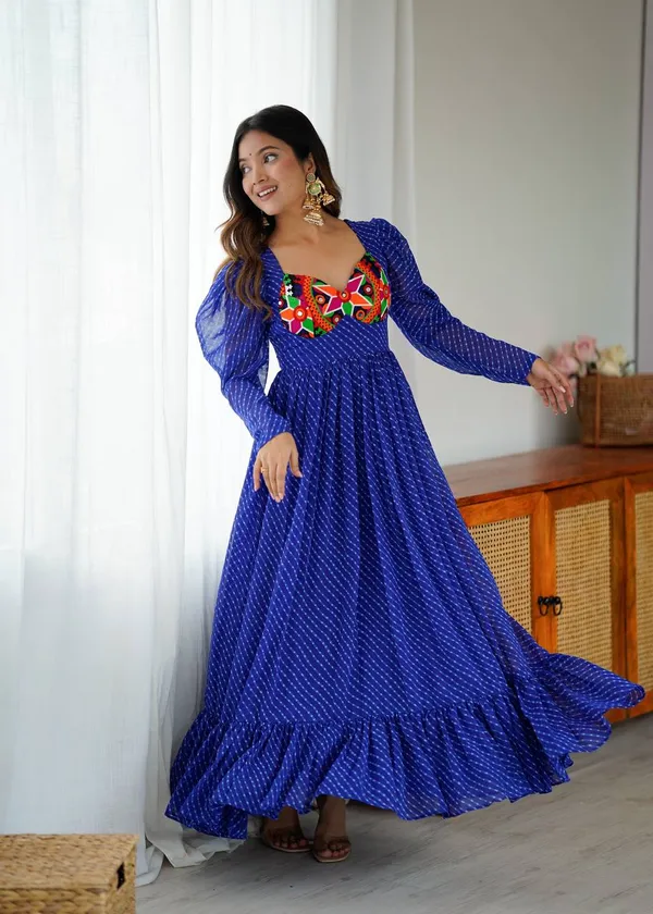 Georgette_Designer_Gown_with_Digital_Print_Chain_Stitch_Work_and_Tassels