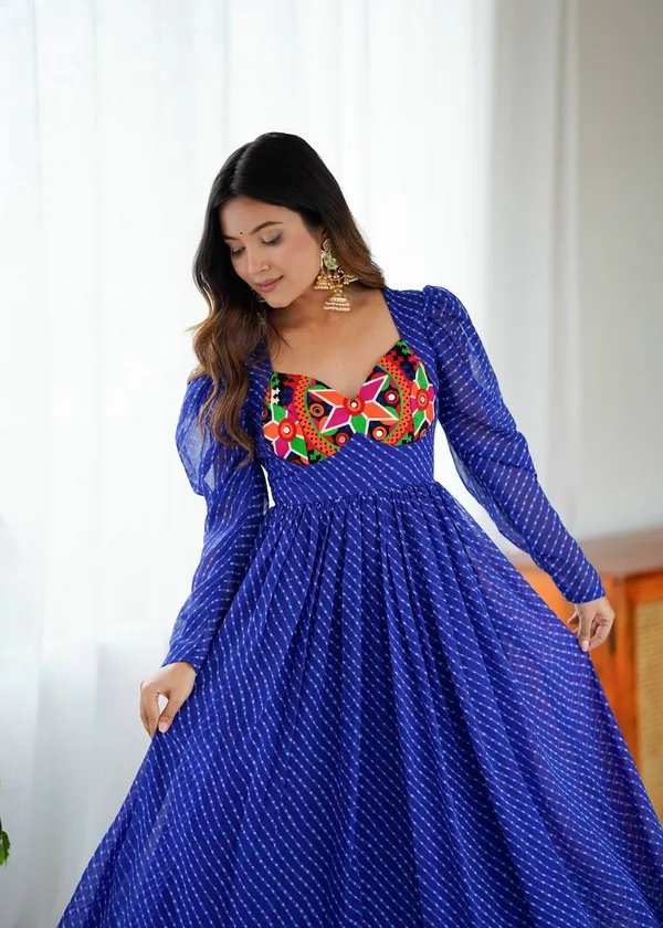 Georgette_Designer_Gown_with_Digital_Print_Chain_Stitch_Work_and_Tassels