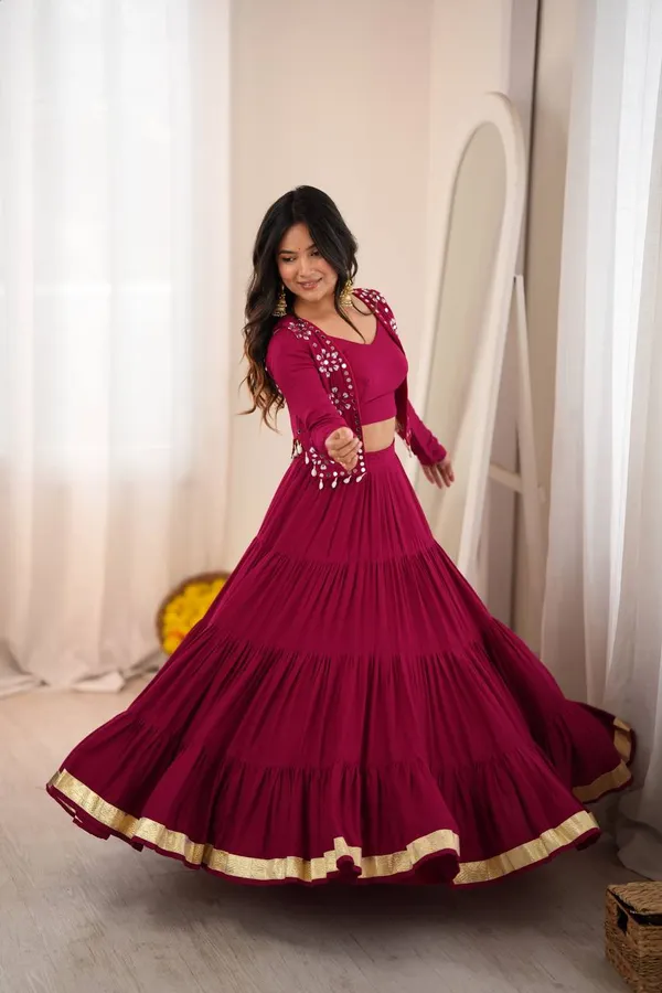 Havy_Reyon_Maroon_Lehenga