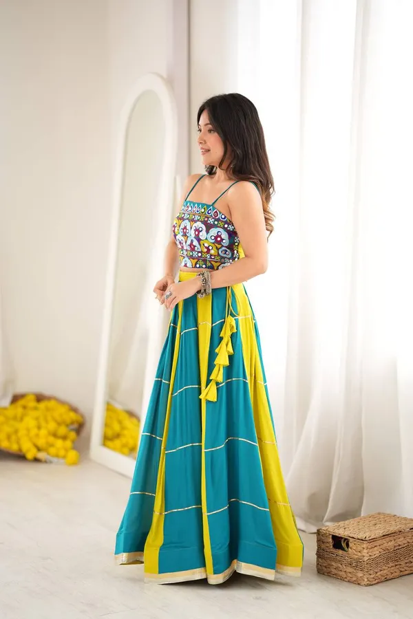 Havy_Reyon_Multi_Color_Lehenga_