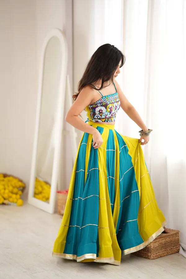Havy_Reyon_Multi_Color_Lehenga_