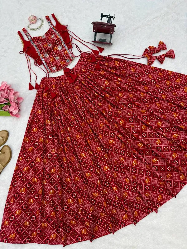 Havy_Reyon_Red_Lehenga