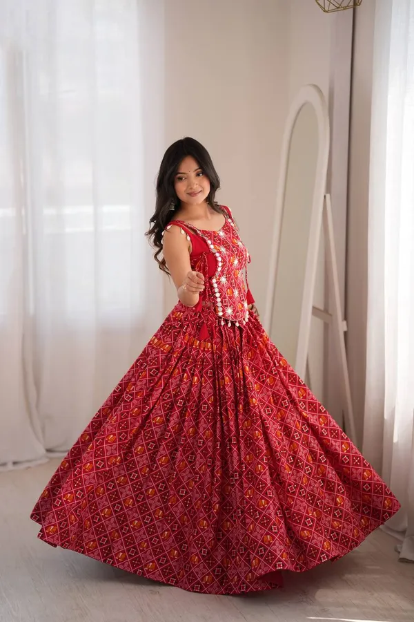 Havy_Reyon_Red_Lehenga