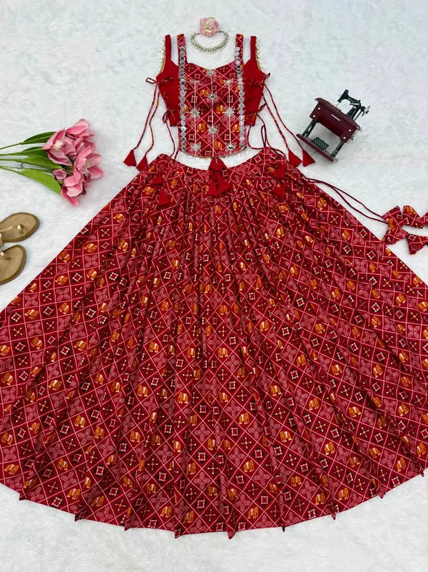 Havy_Reyon_Red_Lehenga
