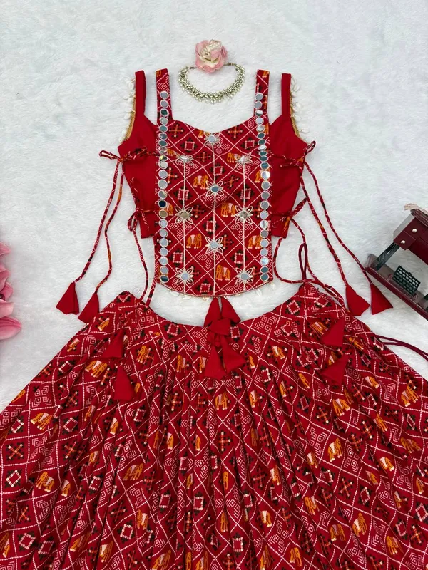Havy_Reyon_Red_Lehenga