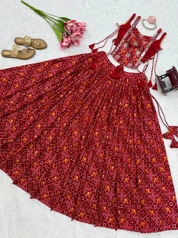 Havy_Reyon_Red_Lehenga