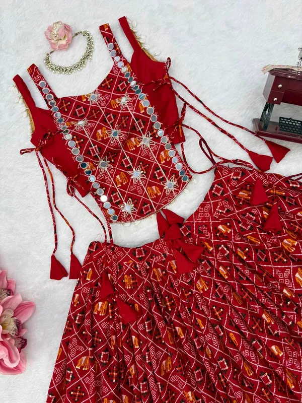 Havy_Reyon_Red_Lehenga