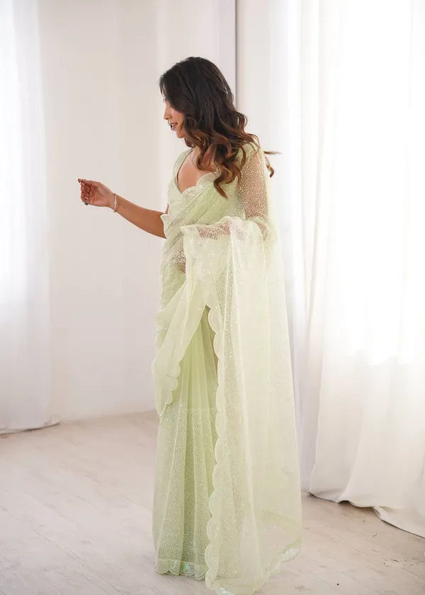 Havy_Soft_Net_Green_Saree