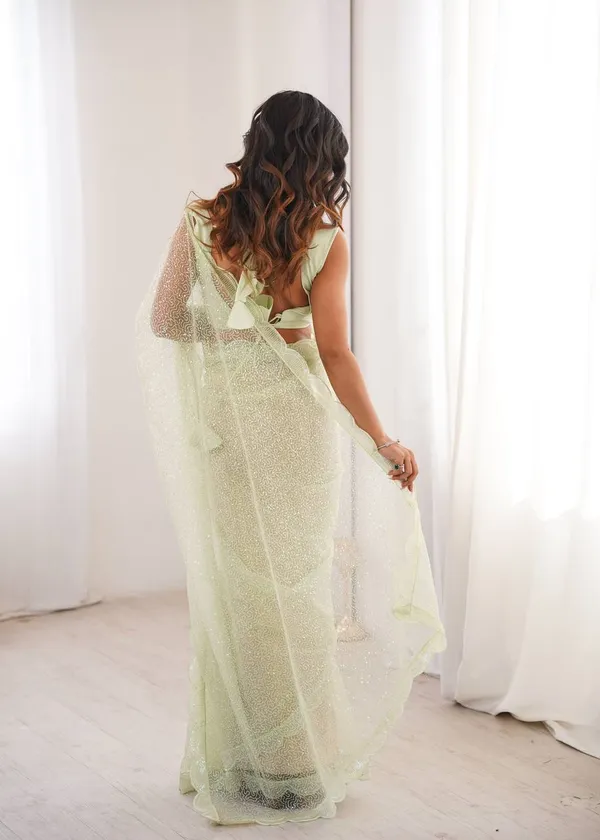 Havy_Soft_Net_Green_Saree