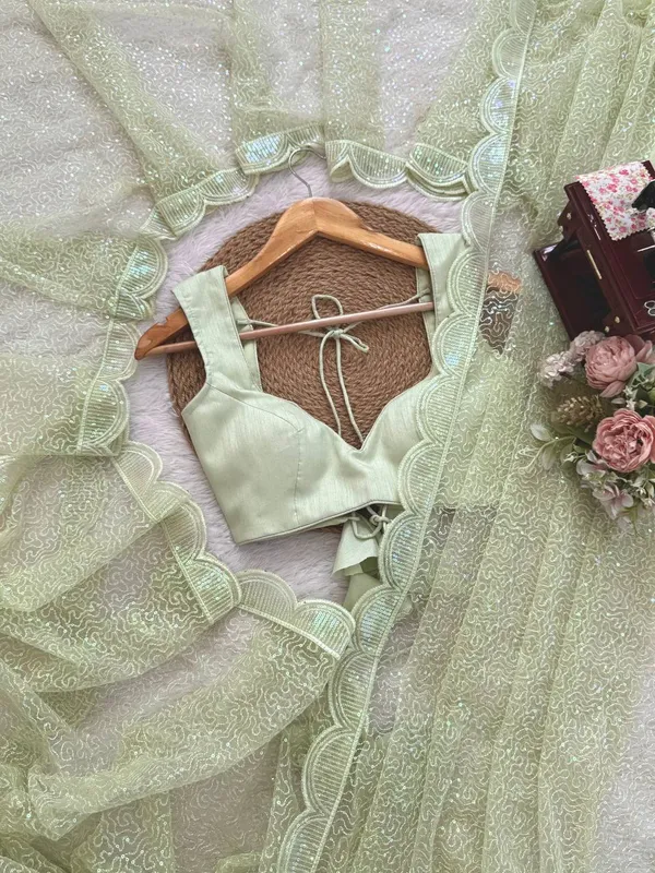 Havy_Soft_Net_Green_Saree