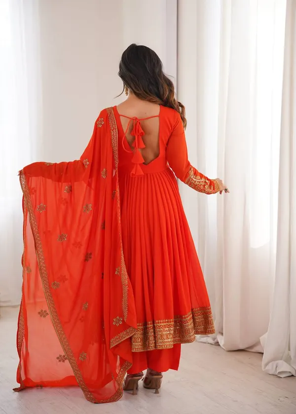 Heavy_Faux_Georgette_Anarkali_Red_Kurta_Set