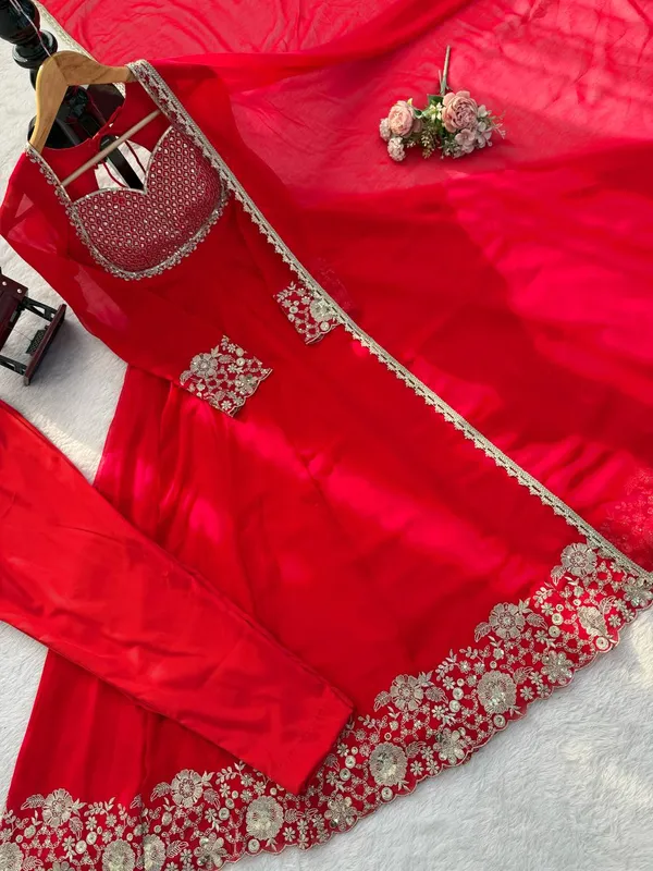 Heavy_Faux_Georgette_Anarkali_Set_with_Designer_Embroidery_Sequence_Work