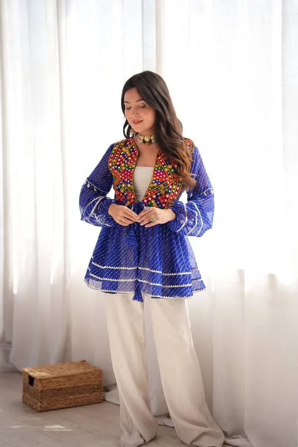 Heavy_Faux_Georgette_Blue_Kurta_Set