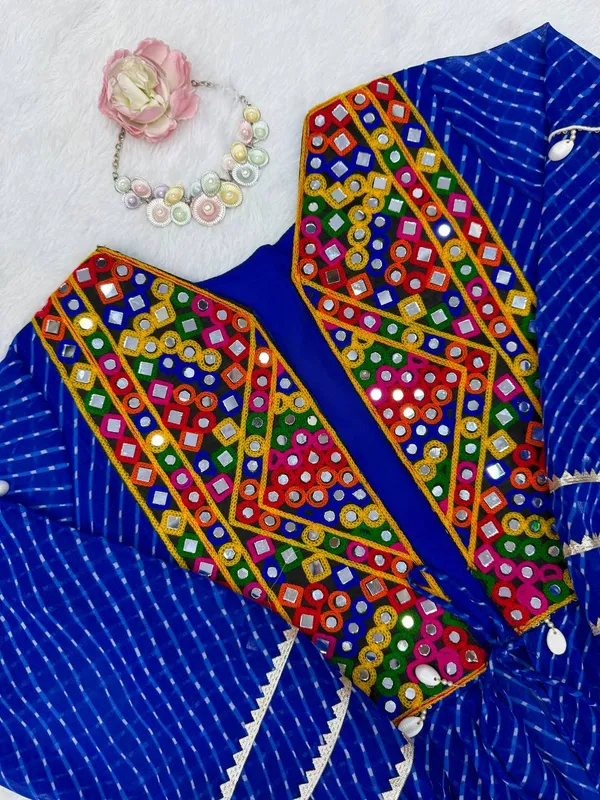 Heavy_Faux_Georgette_Blue_Kurta_Set