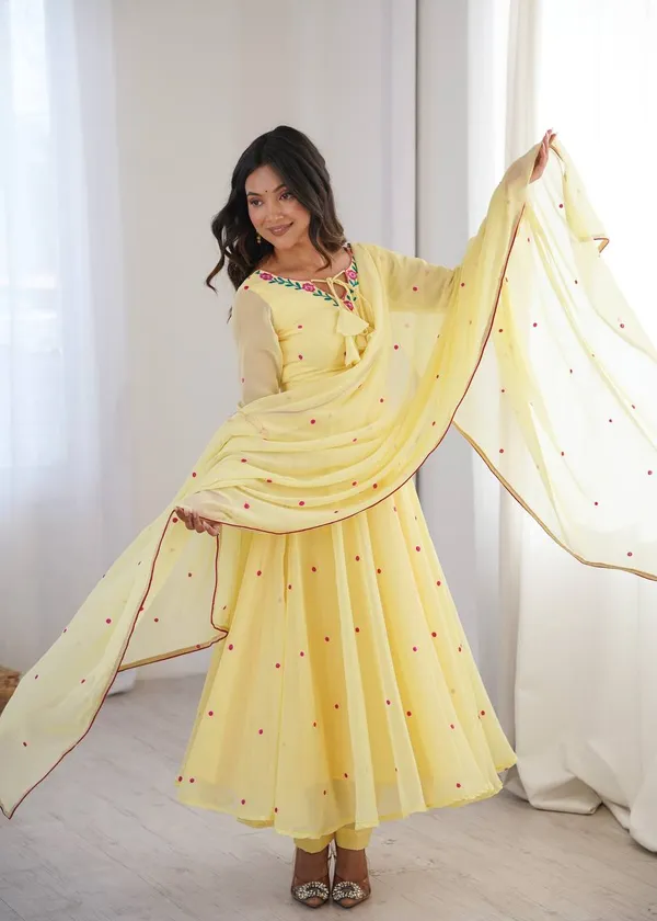 Heavy_Faux_Georgette_Embroidered_Anarkali_Dress_with_Dupatta_&_Pant