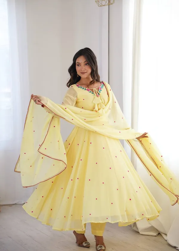 Heavy_Faux_Georgette_Embroidered_Anarkali_Dress_with_Dupatta_&_Pant