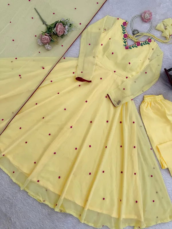 Heavy_Faux_Georgette_Embroidered_Anarkali_Dress_with_Dupatta_&_Pant