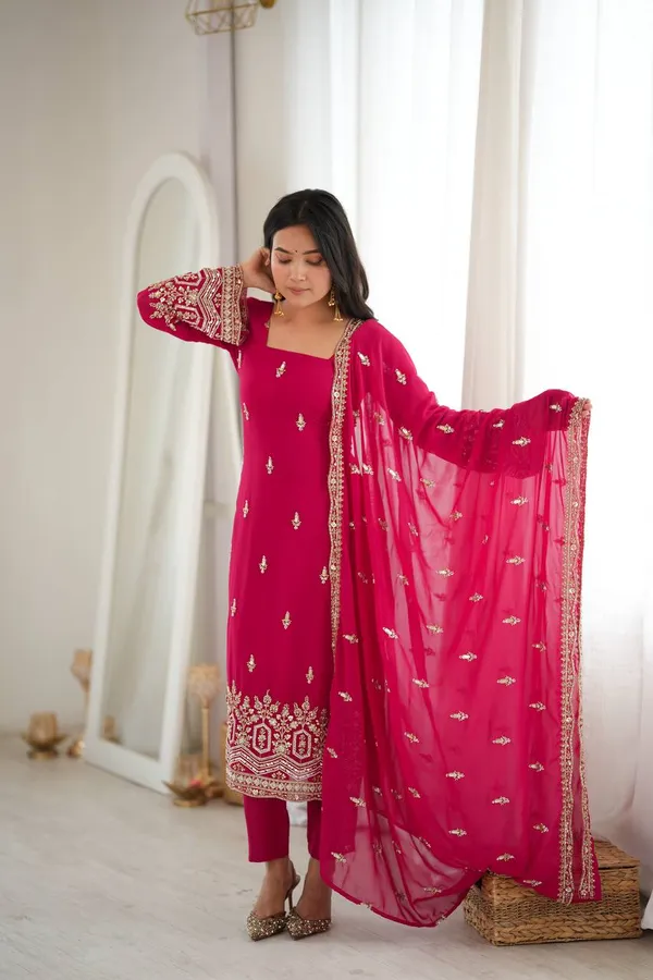 Heavy_Faux_Georgette_Suit_Pant_Dupatta_Set_with_Beads_Sequence_Thread_work_Pink