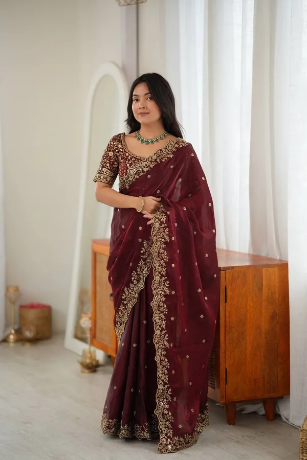 Heavy_Fendy_Silk_Designer_Saree_with_Thread_Sequin_Embroidery_Blouse_Maroon