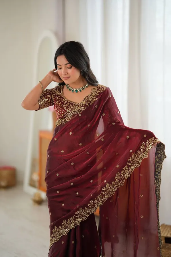 Heavy_Fendy_Silk_Designer_Saree_with_Thread_Sequin_Embroidery_Blouse_Maroon