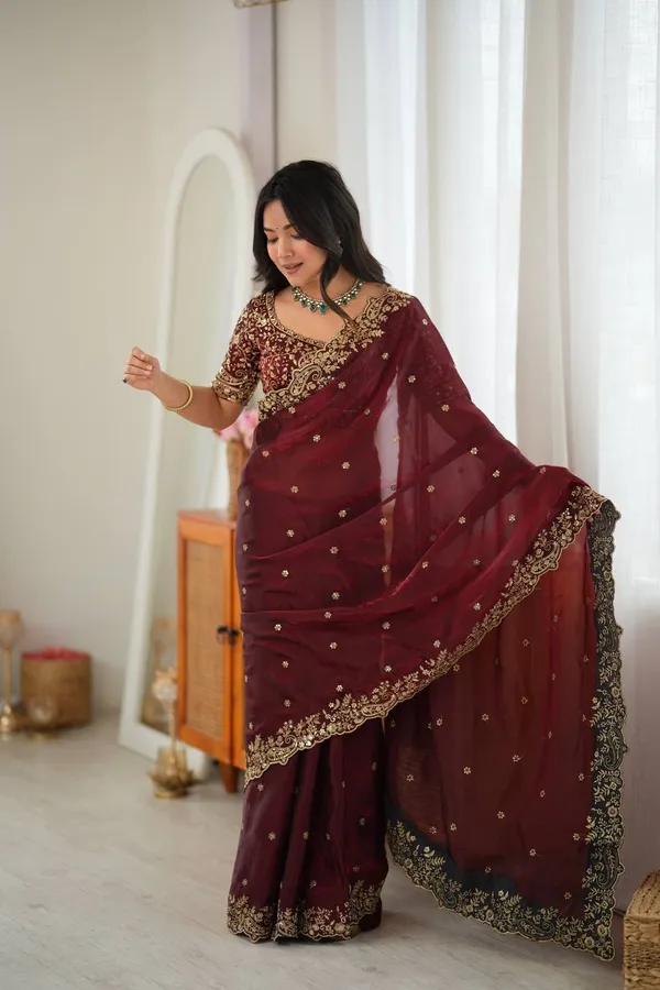 Heavy_Fendy_Silk_Designer_Saree_with_Thread_Sequin_Embroidery_Blouse_Maroon