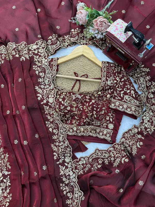 Heavy_Fendy_Silk_Designer_Saree_with_Thread_Sequin_Embroidery_Blouse_Maroon
