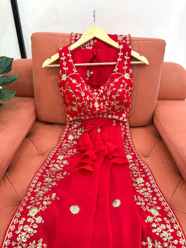 Heavy_Fendy_Silk_Sequin_Embroidered_Designer_Saree_Red