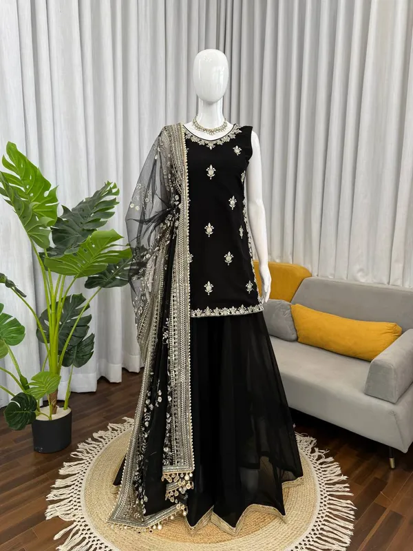 Georgette_Lace_Palazzo_Set_|_For_Women