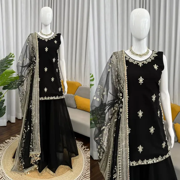 Georgette_Lace_Palazzo_Set_|_For_Women
