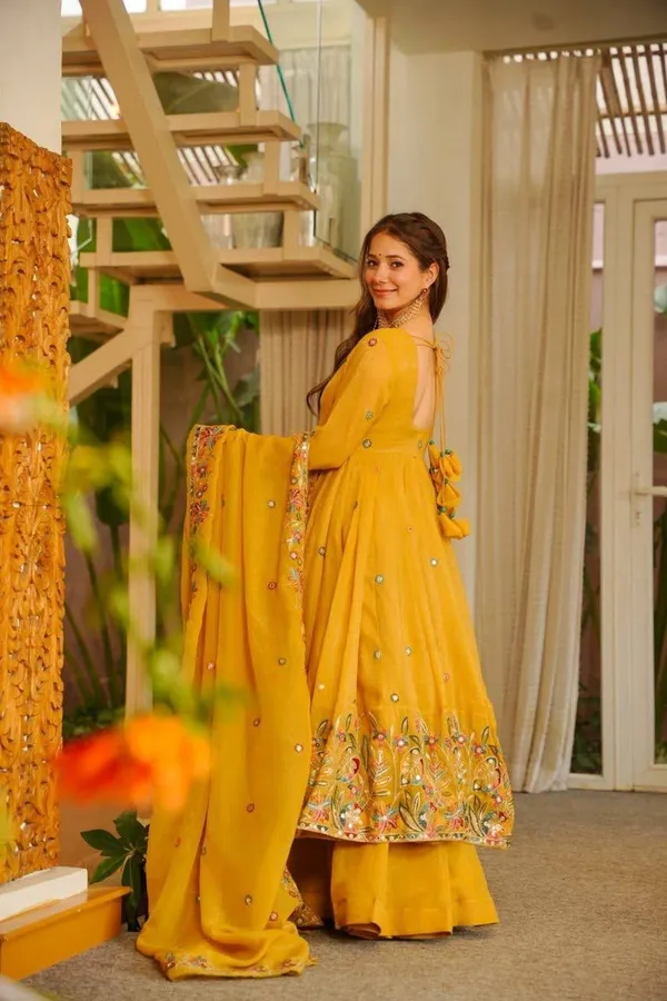Yellow_Crunchy_Silk_Anarkali_Palazzo_Set