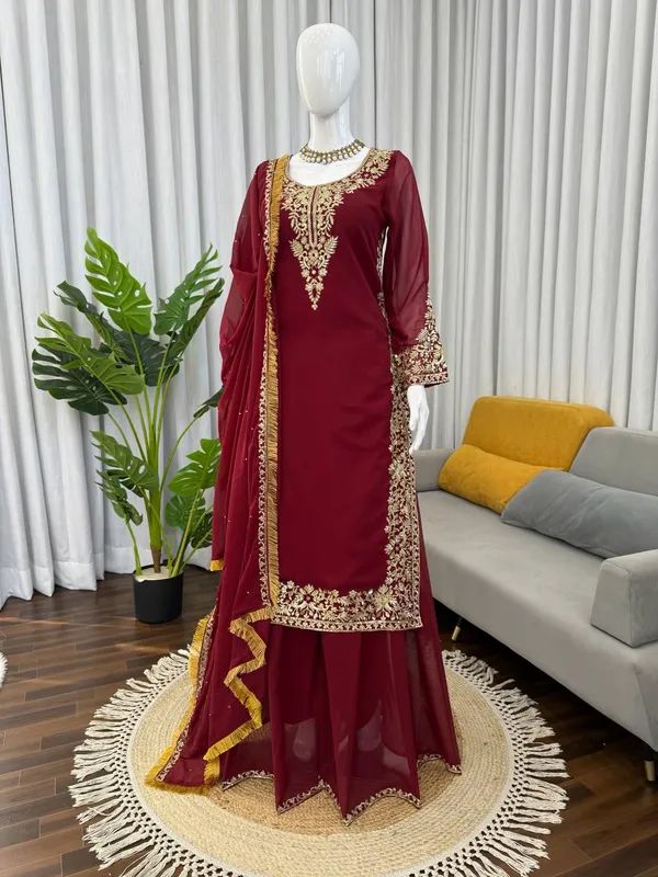 Designer_Georgette_Palazzo_Suit_Set_|_For_Women