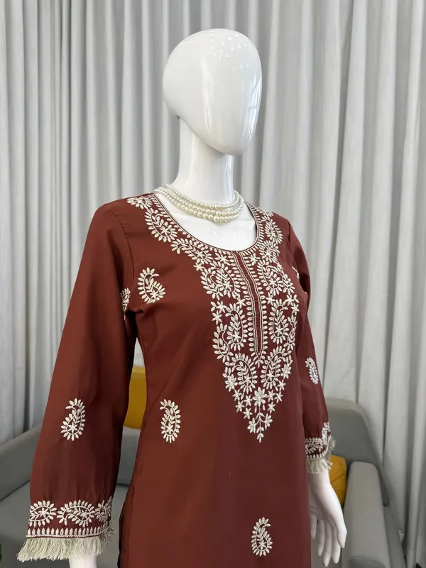 Rayon_Designer_Kurti_Bottom_Set