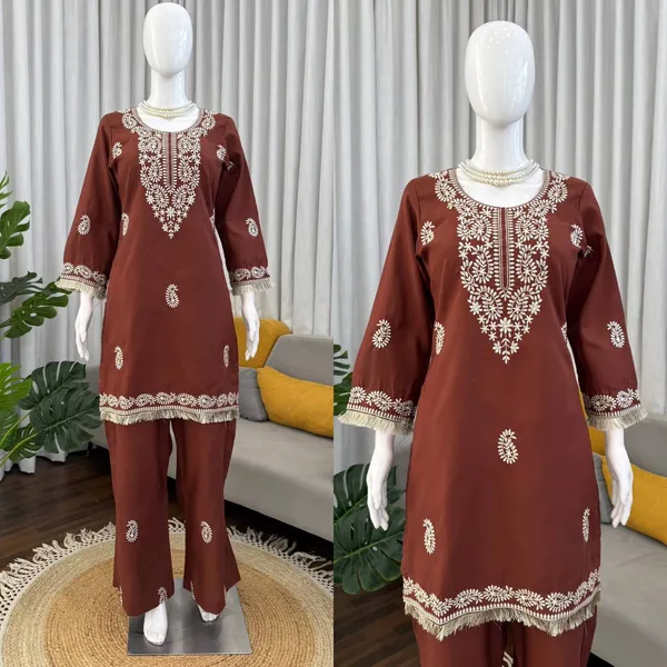 Rayon_Designer_Kurti_Bottom_Set