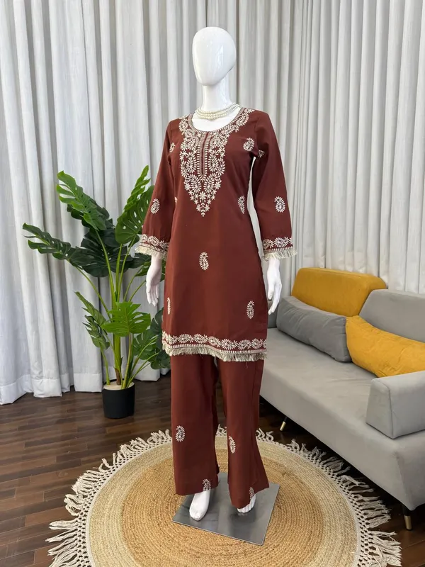 Rayon_Designer_Kurti_Bottom_Set