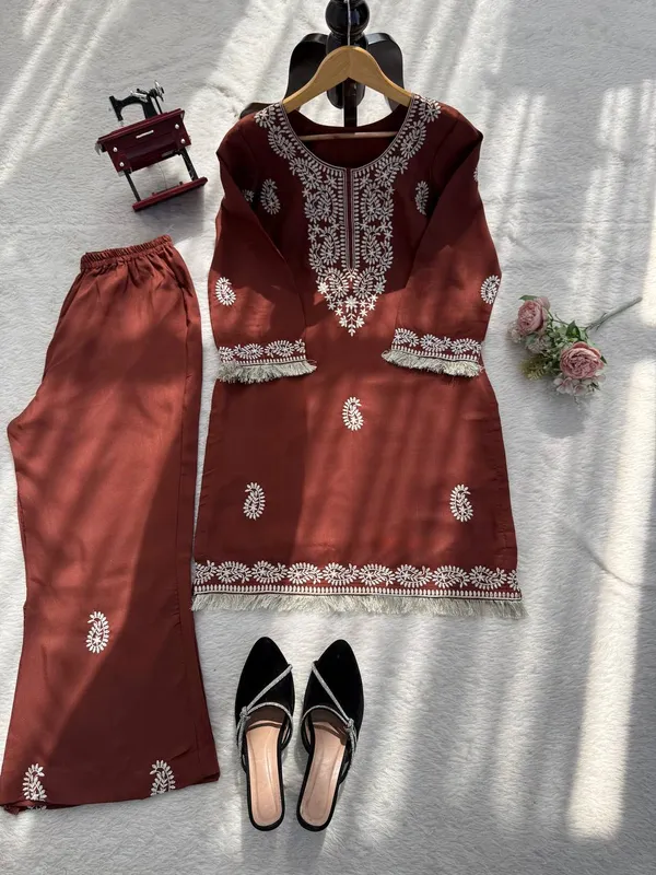 Rayon_Designer_Kurti_Bottom_Set
