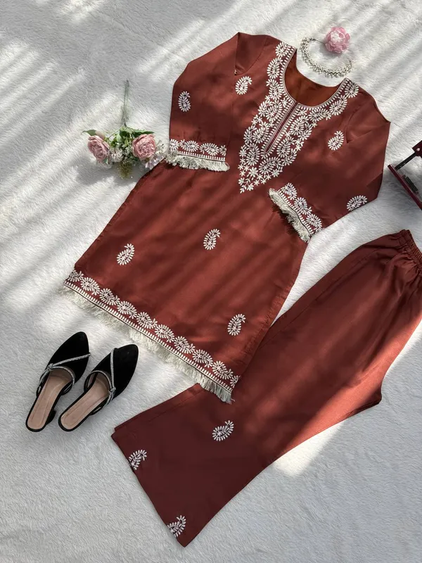 Rayon_Designer_Kurti_Bottom_Set